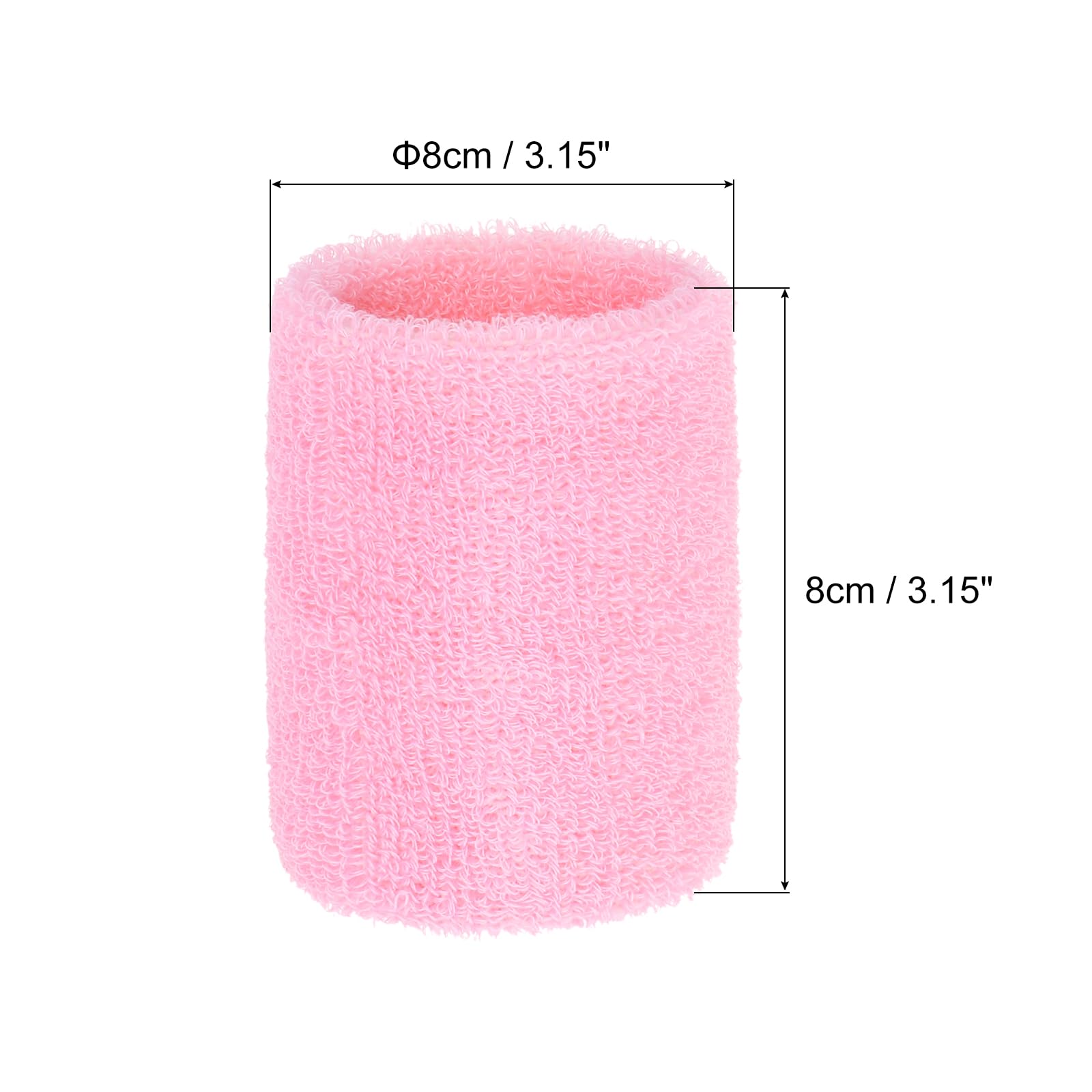 PATIKIL Wrist Sweatbands, 8Pack Sports Wristbands Sweatbands Wrist for Tennis Badminton Basketball Football Pink - Image 2