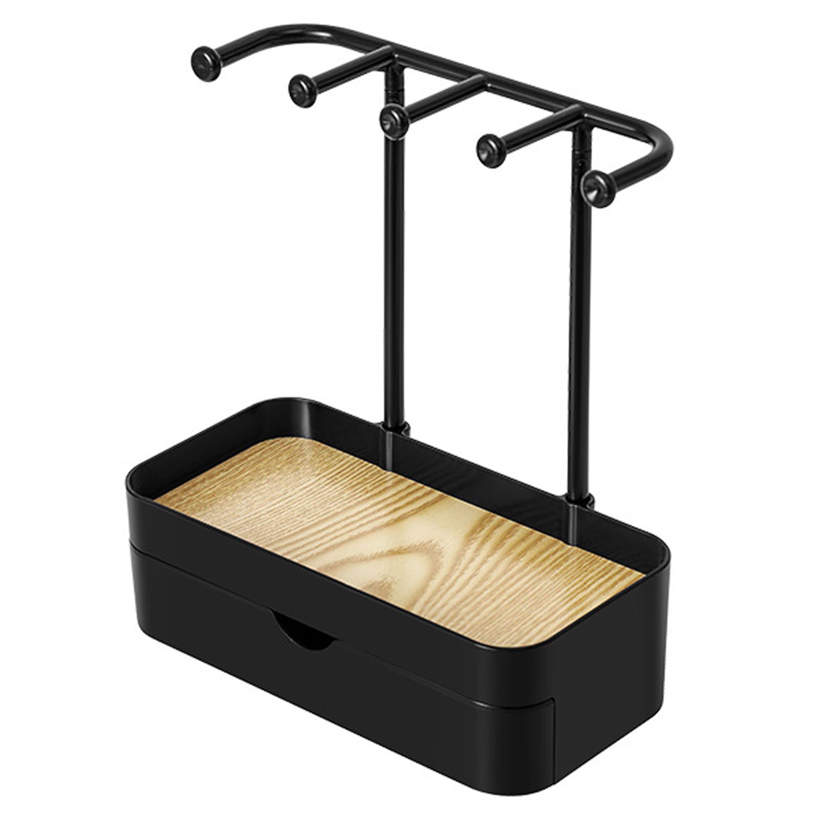 Risipu Jewelry storage box,necklace holder,hanging rack for necklaces,earrings,keys,small items shelf,jewelry storage display rack,storage box (Black)