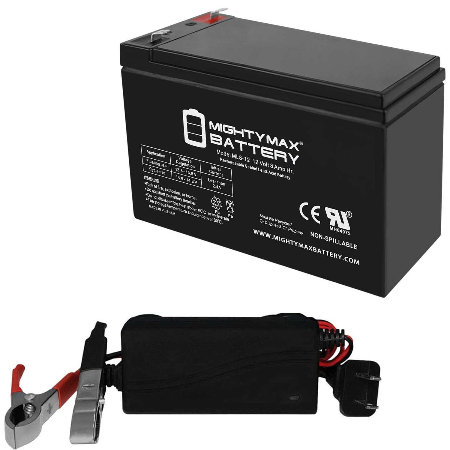 Amazon.com: Mighty Max Battery 12V 8AH Battery for GT12080-HG; for