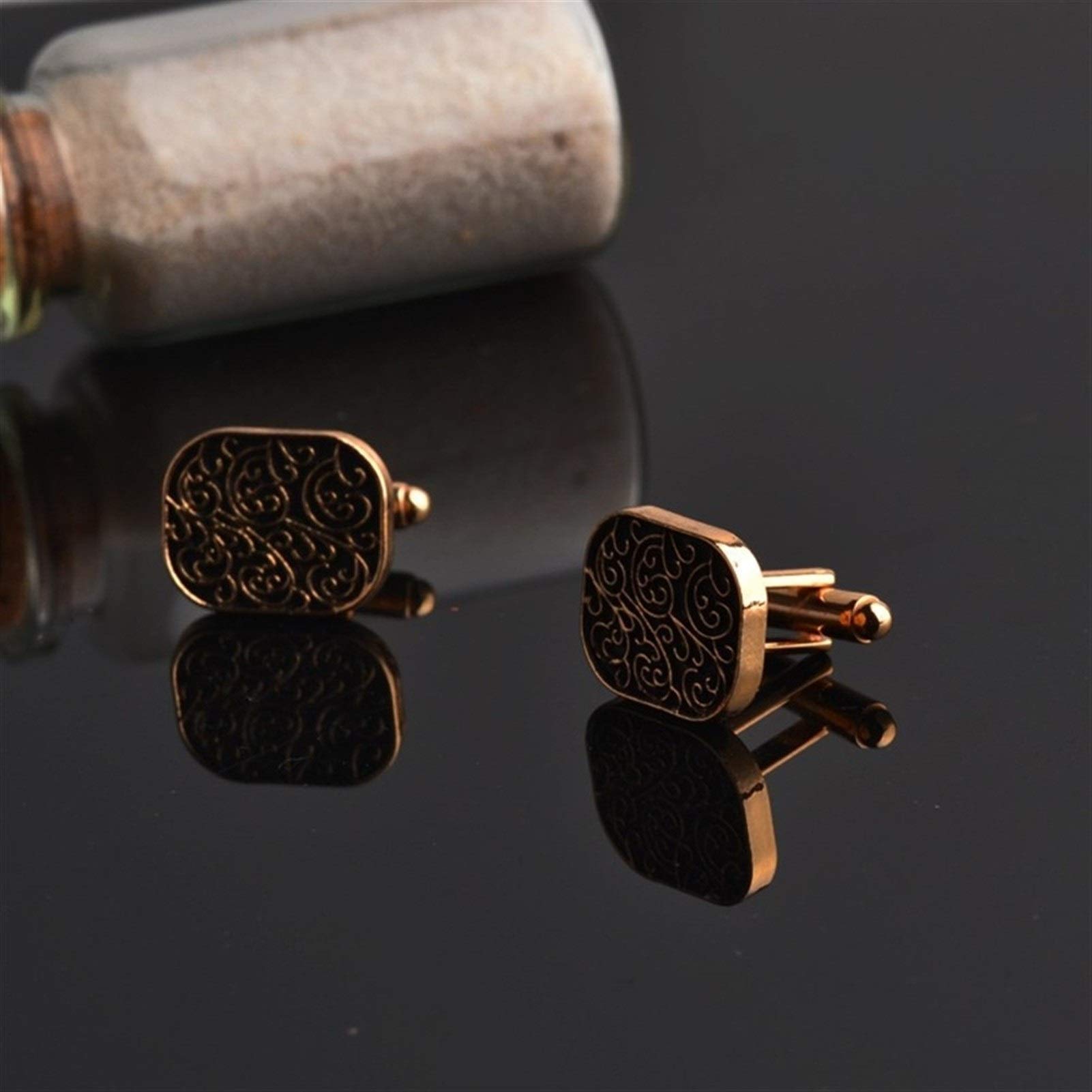 Camicie da Uomo Gemelli Collezione Accessori Uomo Carving Gemelli per Uomo Gemelli Casual (A Gold Lines)