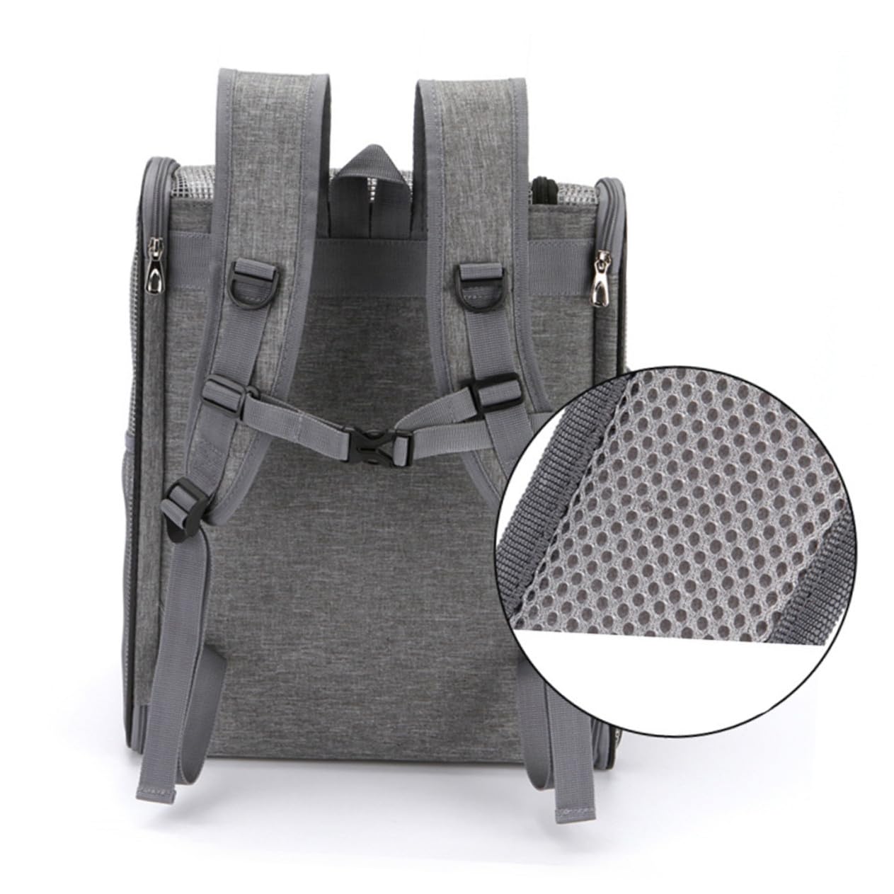 Mochila Portátil para Mascotas con Malla Transpirable Mochila para Gatos y Perros Pequeños Bolsa Resistente y Cómoda para Transporte Seguro y Ventilado