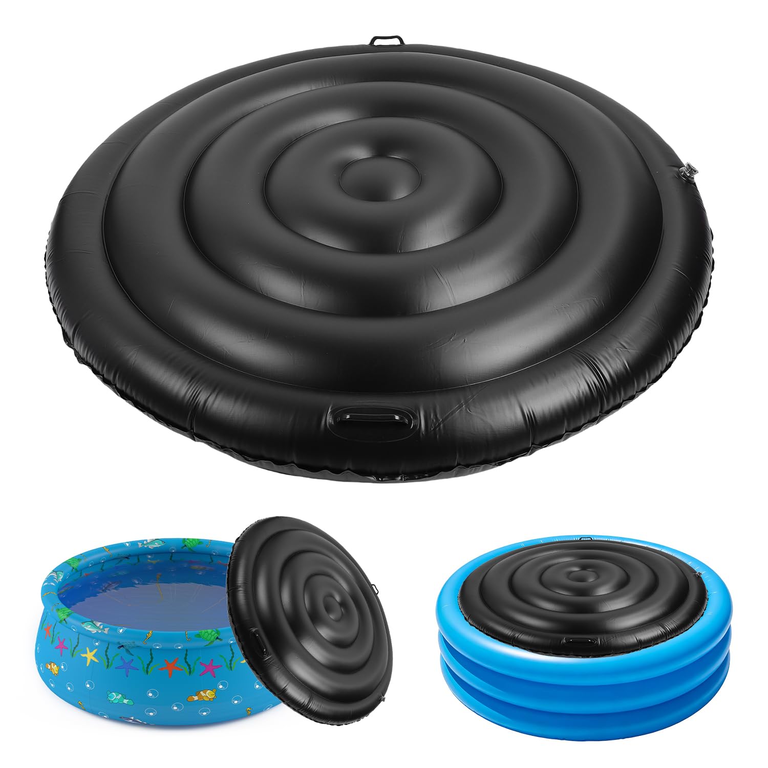 Copertura termica gonfiabile per spa, 165 cm, a risparmio energetico, protegge da acqua e intemperie, per piscine ed esterni (con manico), in laminato, ecologico