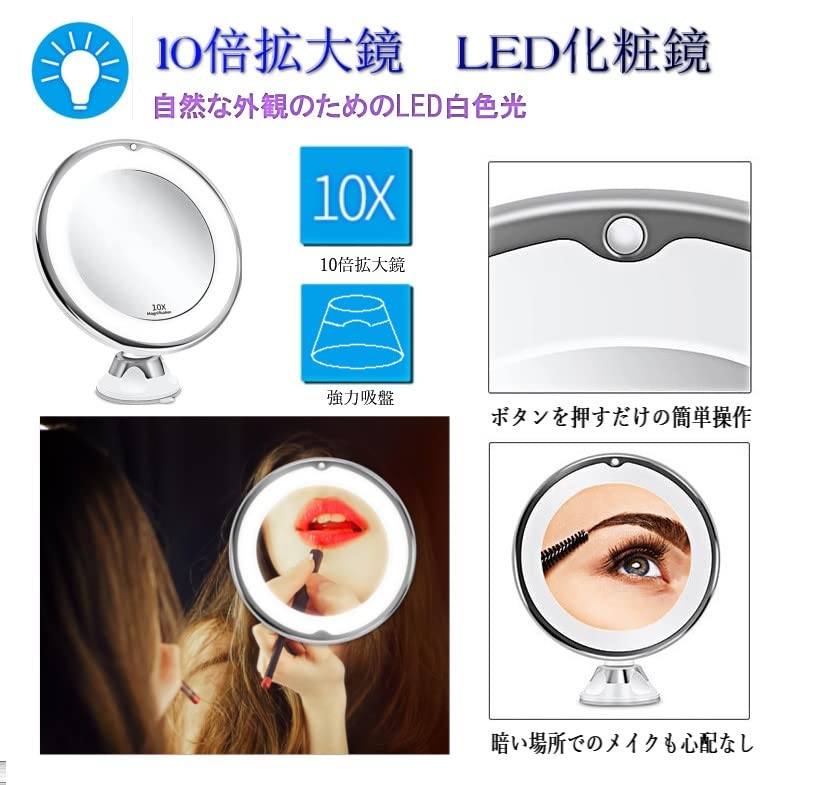 Amazon.co.jp: リタプロショップ® LEDライト機能 10倍拡大鏡 LED