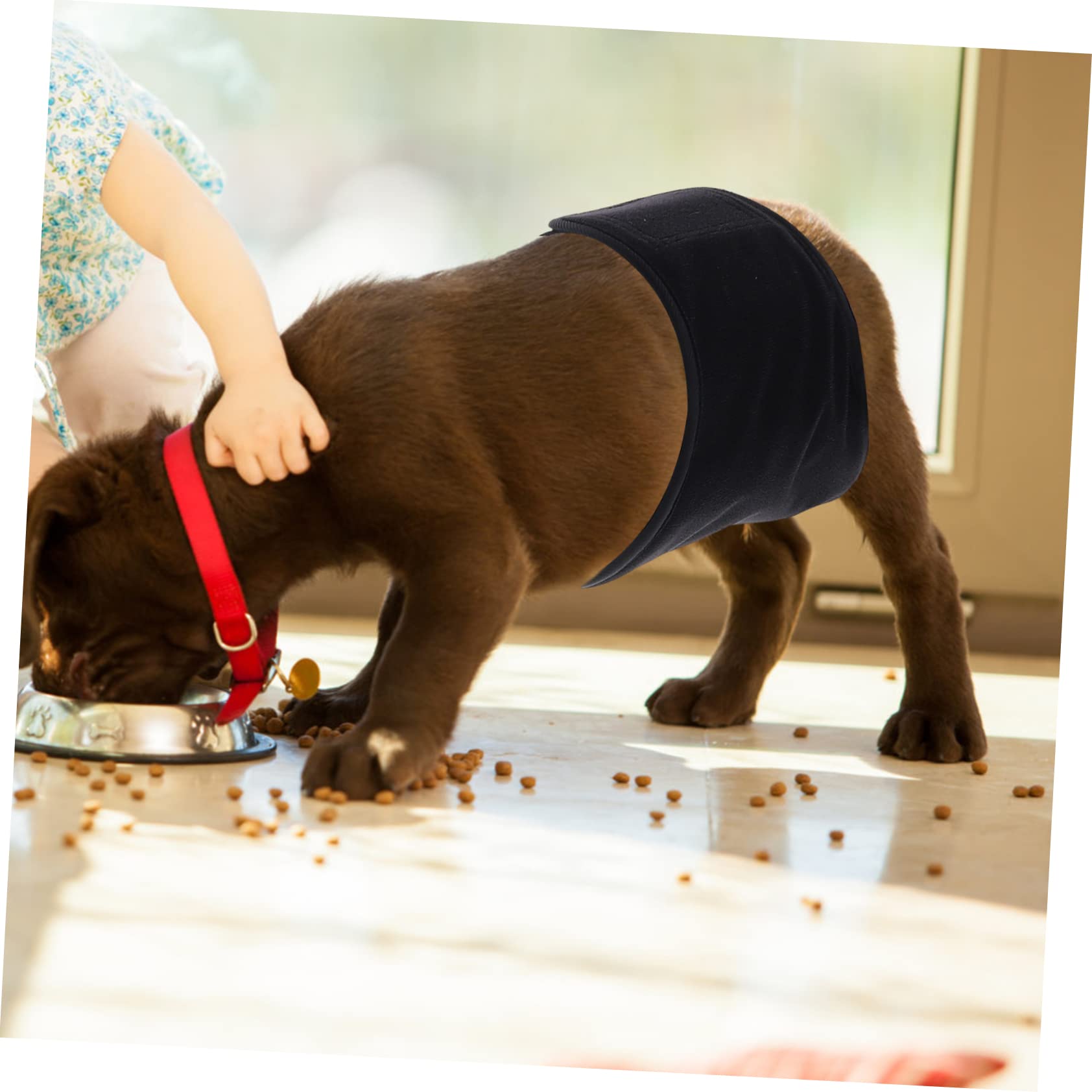 Happyyami Water Absorbent Dog Diaper Portable Pet Belly Wrap for Puppies Dogs Heat Comfortable Double Sided for Indoor Use