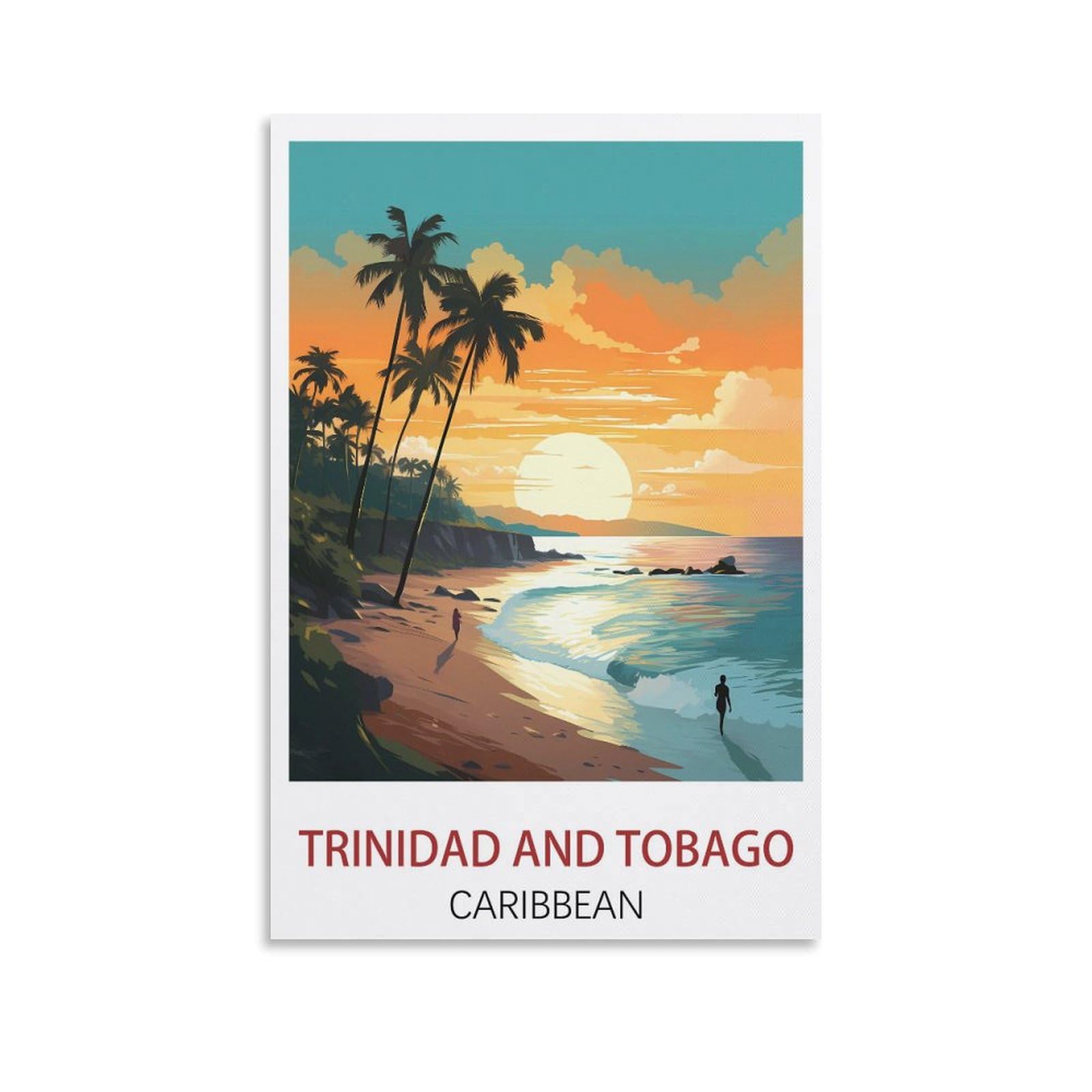 EZMLFA 5D Diamond Art Kits Adults,Trinidad and Tobago Caribbean,Round Dots Diamond DIY Kits Pictures for Wall Decor Home Office Decoration 30x40cm