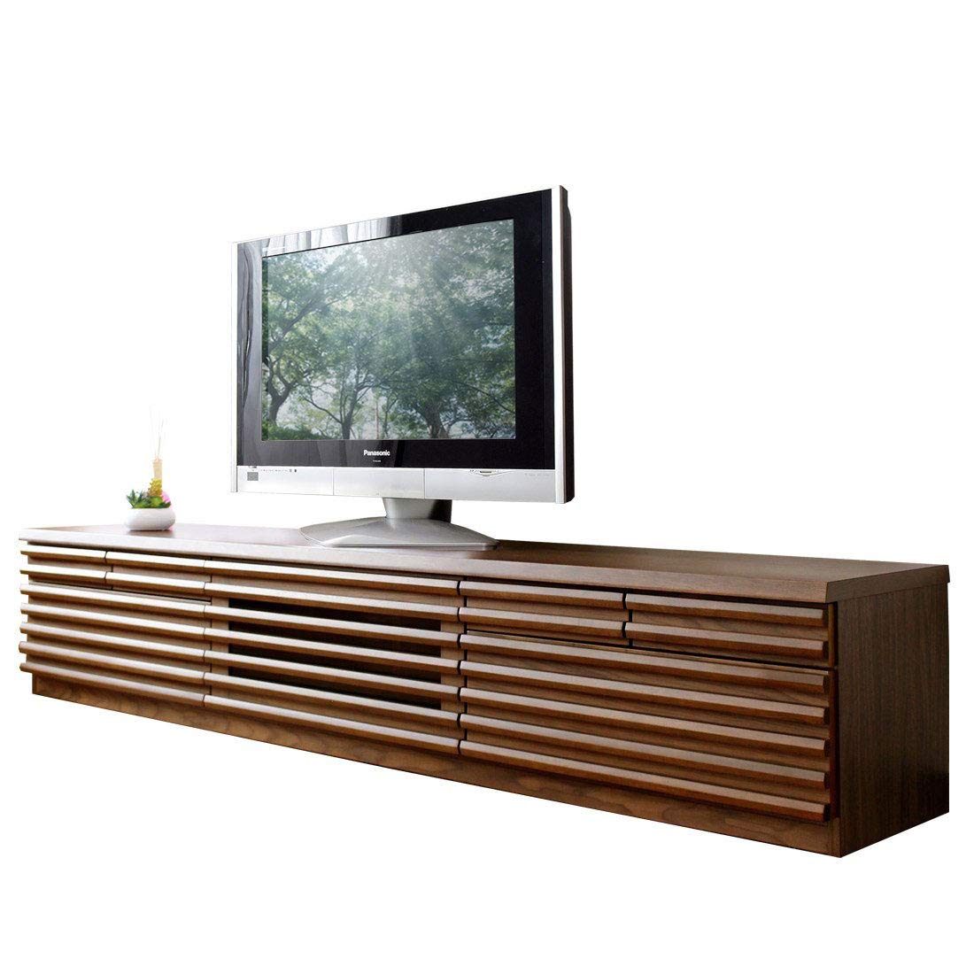 Amazon｜タンスのゲン テレビ台 完成品 幅200cm ローボード 天然木