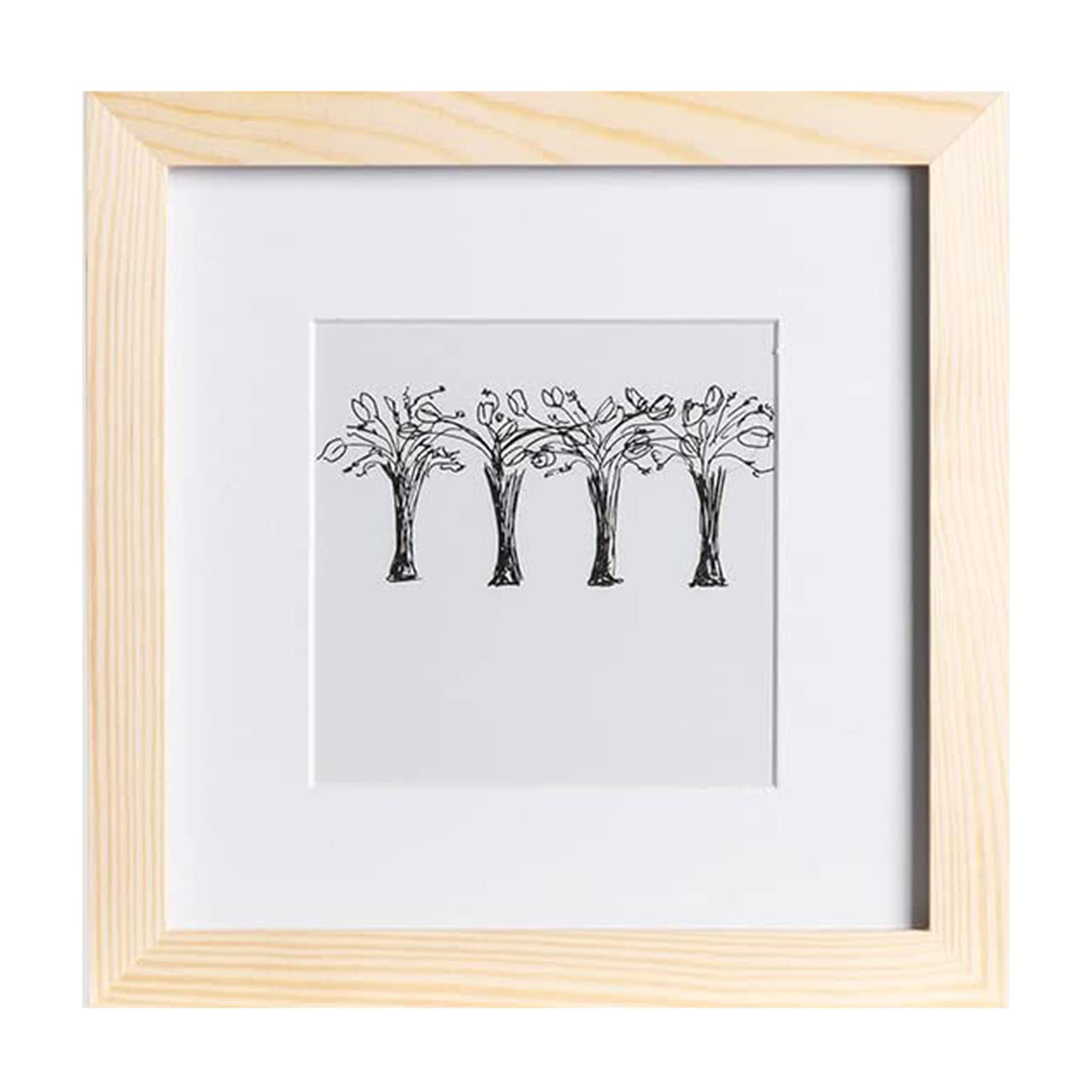 Cadre photo carré en bois robuste JATIBOSH pour sublimer vos oeuvres