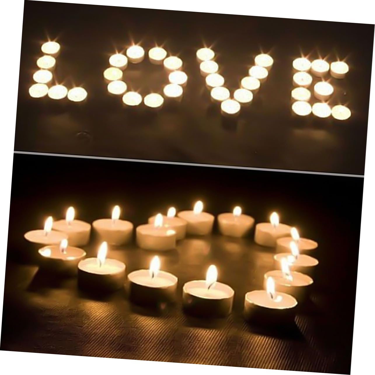 Velas de Té Redondas sin Humo, 100 Unidades, Larga Duración, Color Crema, para Hogar y Bodas, Decoración Romántica y Cálida