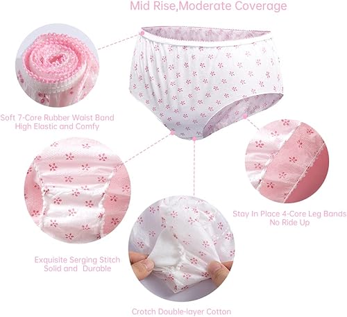 Miniatura 5 de Women's Disposable Nonwoven Underwear Ladies Briefs Paper Printing Panties for Travel Hotel Spa Hospital Stays Emergencies