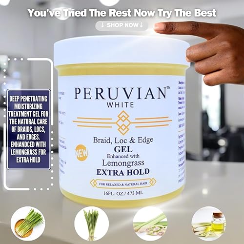 Miniatura 8 de Trenzas N Lox Braid, gel trenzado Loc & Edge Extra Hold para cabello relajado y natural, 2 libras (romero)