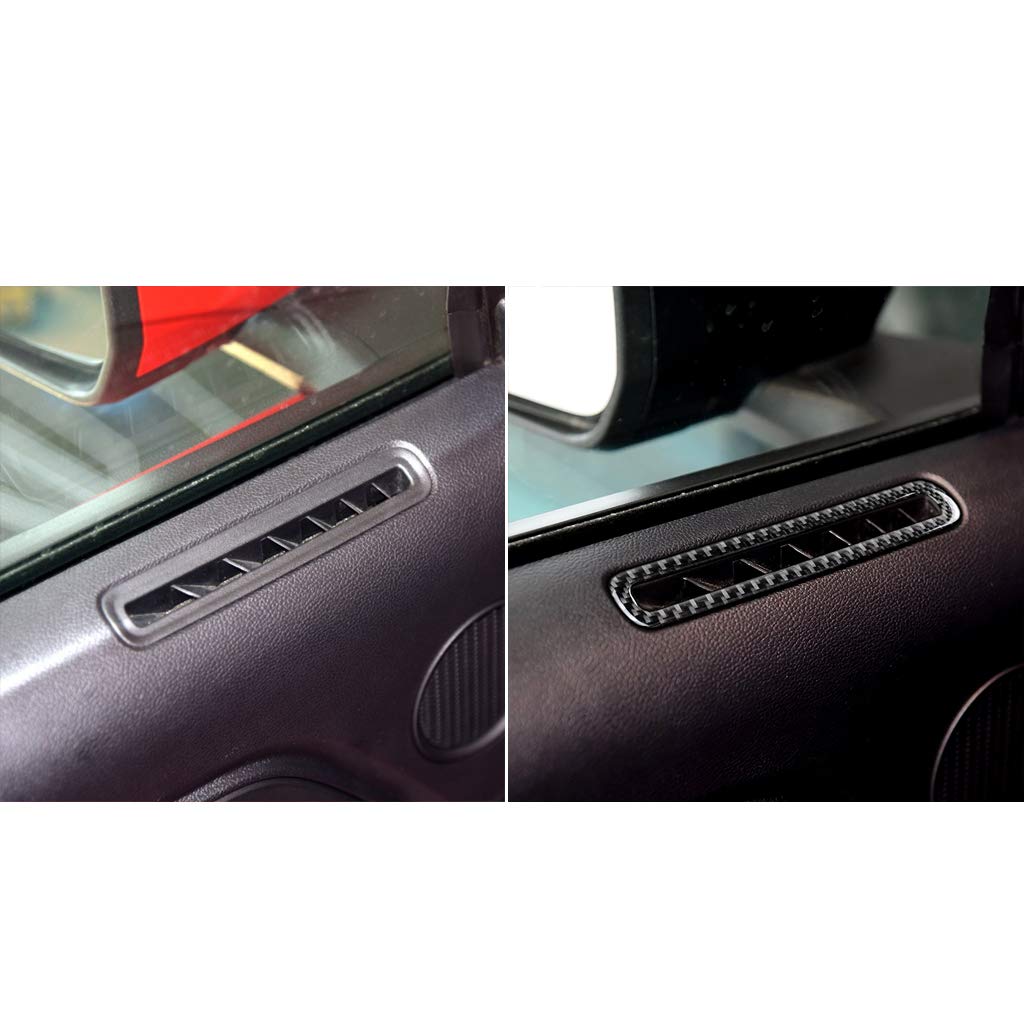 Real Premium Carbon Fiber Compatible with Ford Mustang GT 2015-2023 2016 2017 2018 2019 2020 2021 2022 Car Navigation CD AC Panel Cover Sticker Decal Interior Trim Kit Accessories