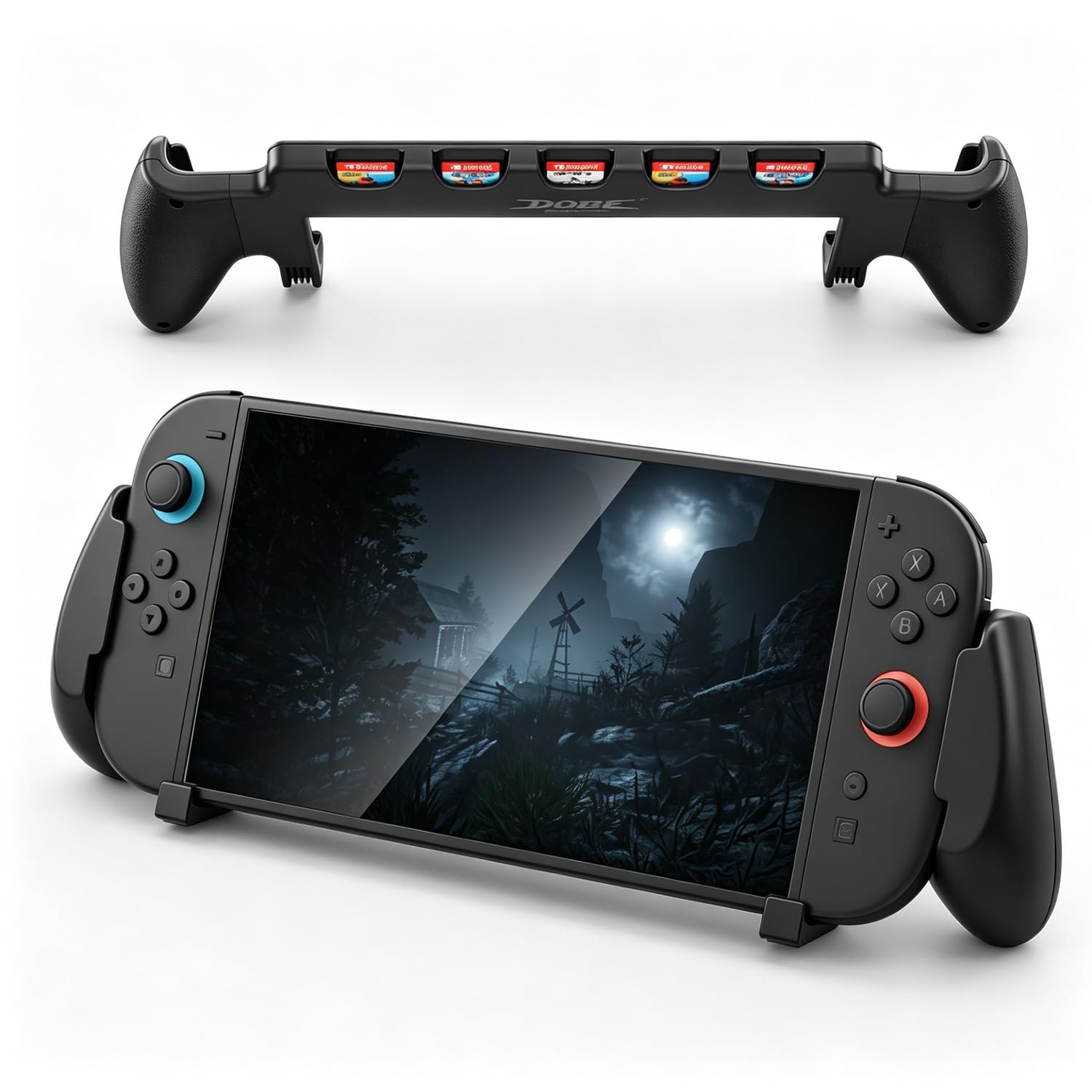 ZORBES Switch 2 Grip, Ergonomic Console Accessory with Stand, 5