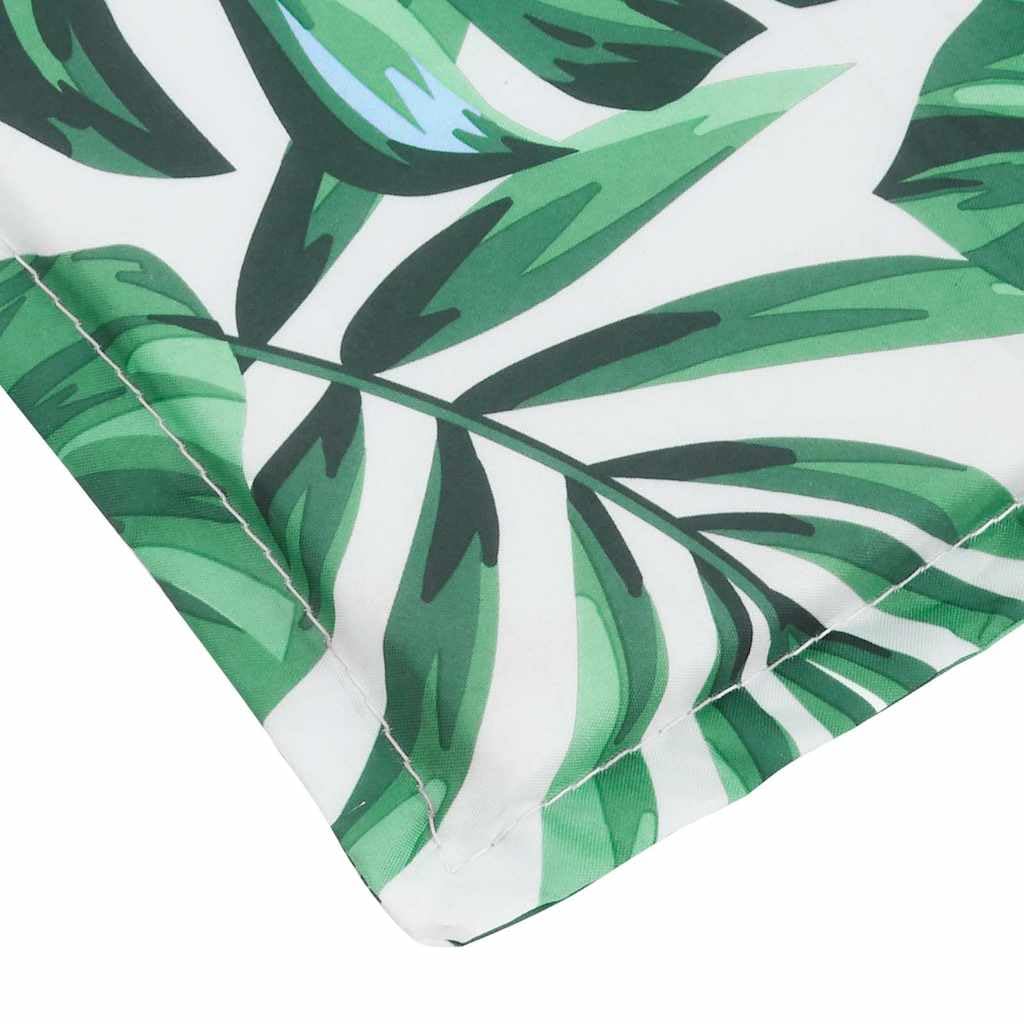 vidaXL Coussin de Chaise Longue Motif de Feuilles 180x60x4 cm, Coussin, Coussin de siège, Coussin de Patio, Coussin d'extérieur, Coussin de Jardin