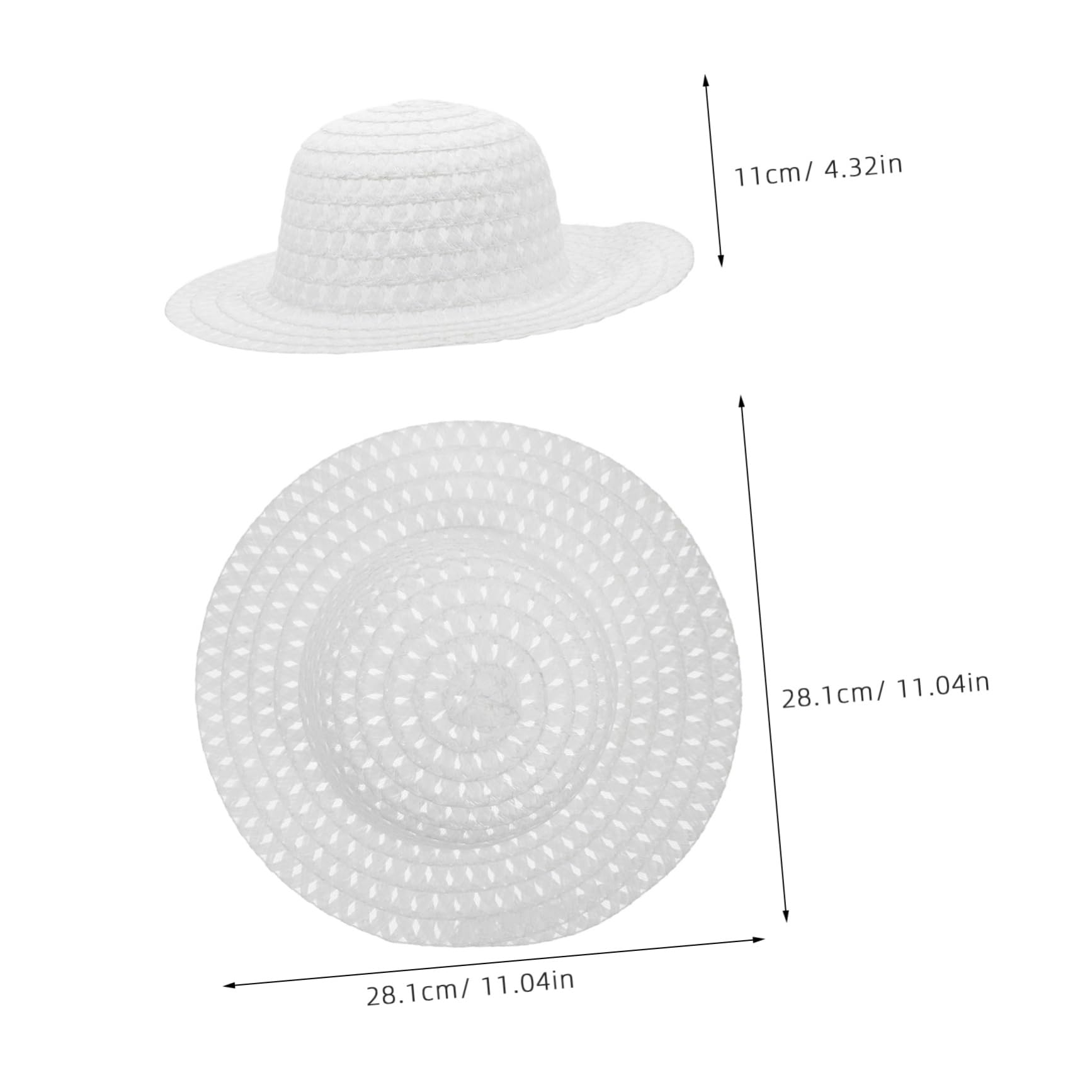 FOYTOKI Diy for Kids 5pcs Craft Making Supplies Hat Blank for Creative Decorations