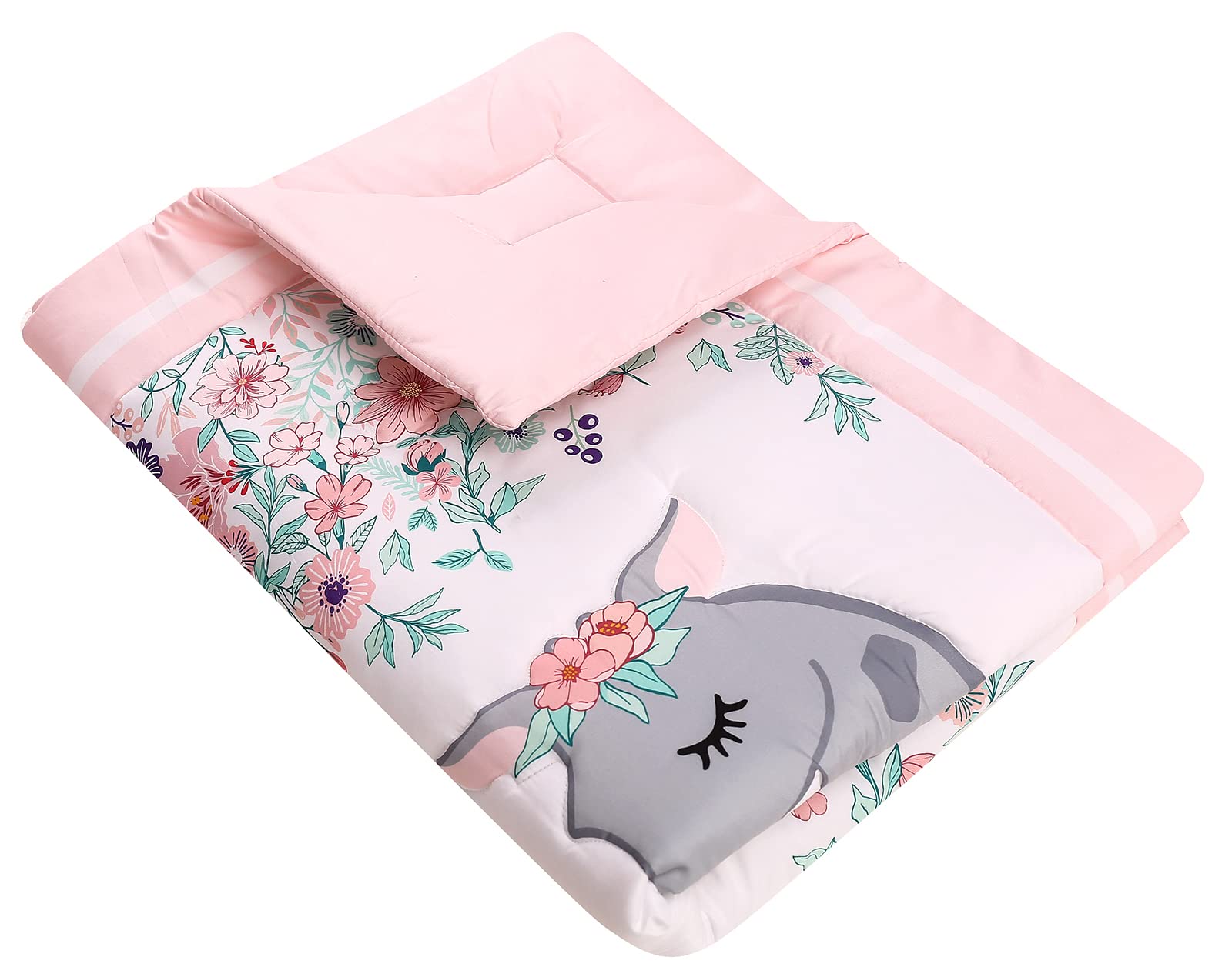 Mantas para Bebés 84x107cm Multifunción, Manta Bebe para Niño y Niña Animal temático, Jirafa Rosa