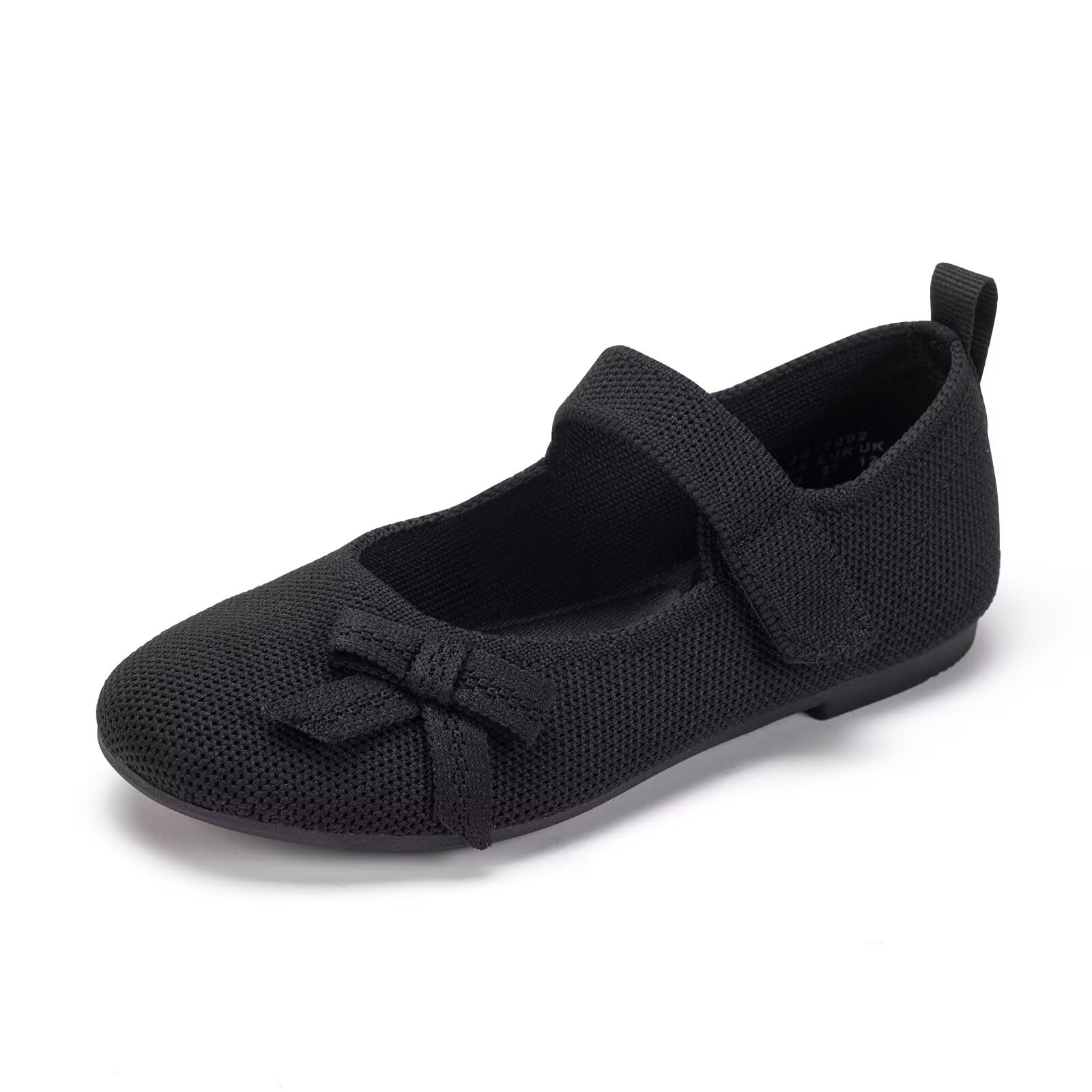 Frank Mully Mädchen-Kleiderschuhe Mary Janes Mädchen-Flats zum Reinschlüpfen, Ballerinas, Flache Party-Schulschuhe mit Schleife für Kleinkinder/kleine Kinder/große Kinder