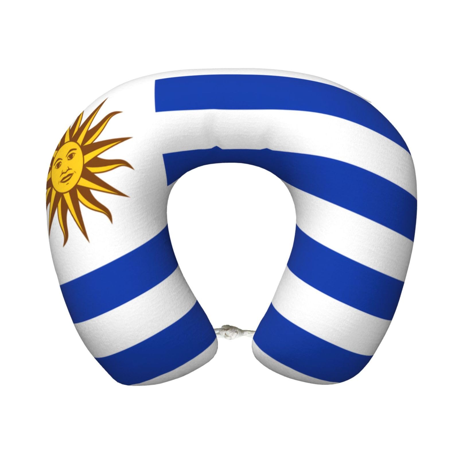 BOAIHH Flag of Uruguay Memory Foam Travel Pillow for Soft Comfort Fits Snugly for Naps Office, and Airplane Use