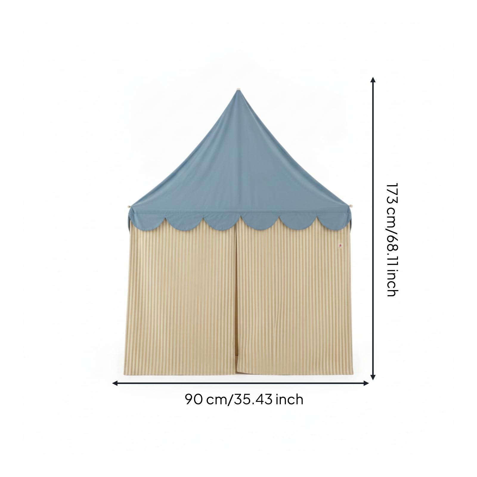 Tenda Angolare per Bambini Tenda Gioco Capanna Baldacchino Rifugio Salvaspazio per Angolo con Struttura in Tessuto E, style to 1