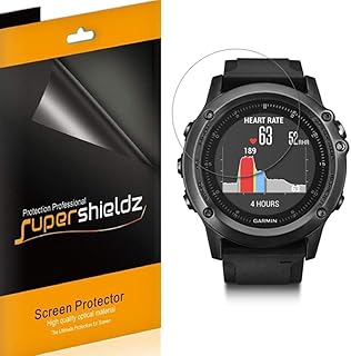 Supershieldz (6 Pack) Designed for Garmin Fenix 3 HR and Fenix 3 Screen Protector, (Full Screen Coverage) 0.23mm High Definition Clear Shield
