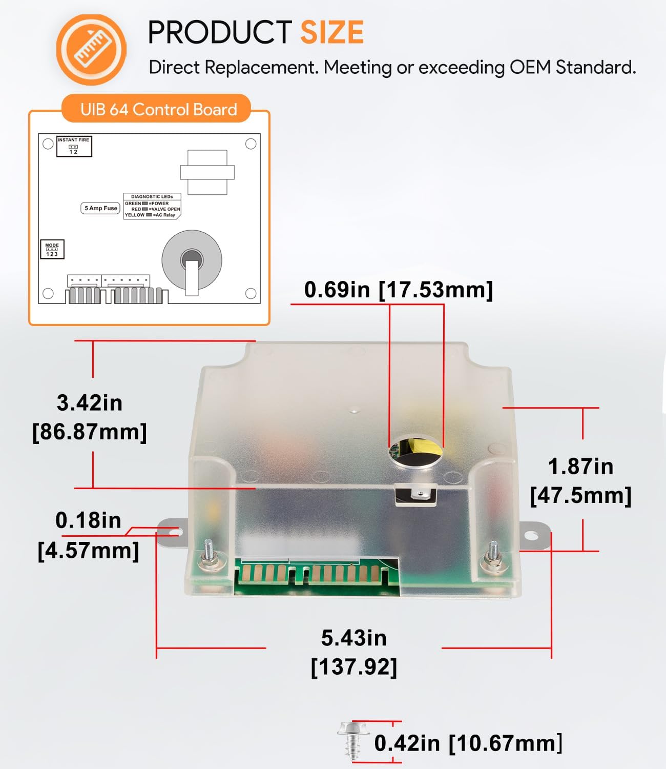 UIB64 Universal Ignition Control Circuit Board Replacement for Atwood RV Water Heater, Green