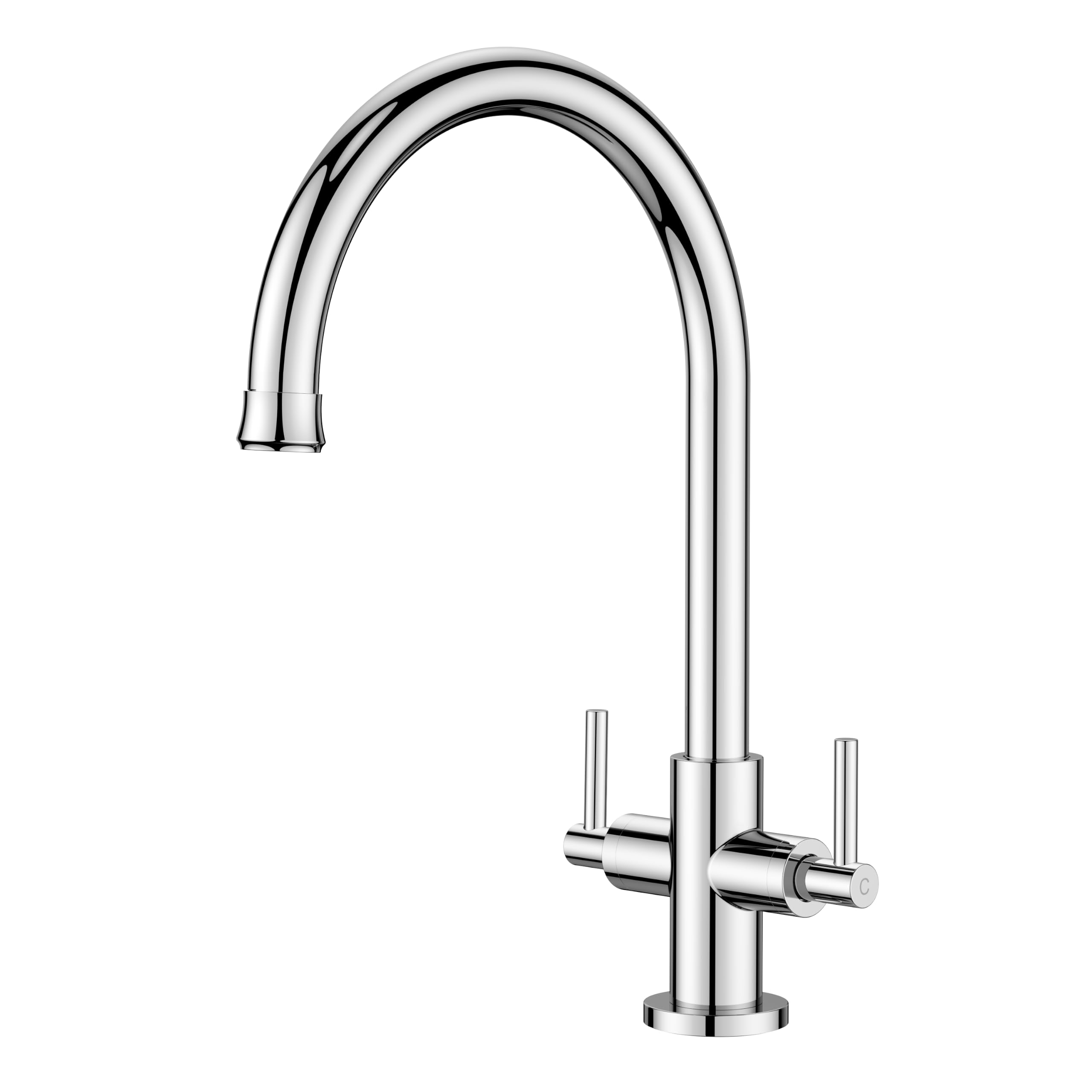 Hurran Stainless Steel Kitchen Mixer Tap, Single Hole Deck Mount