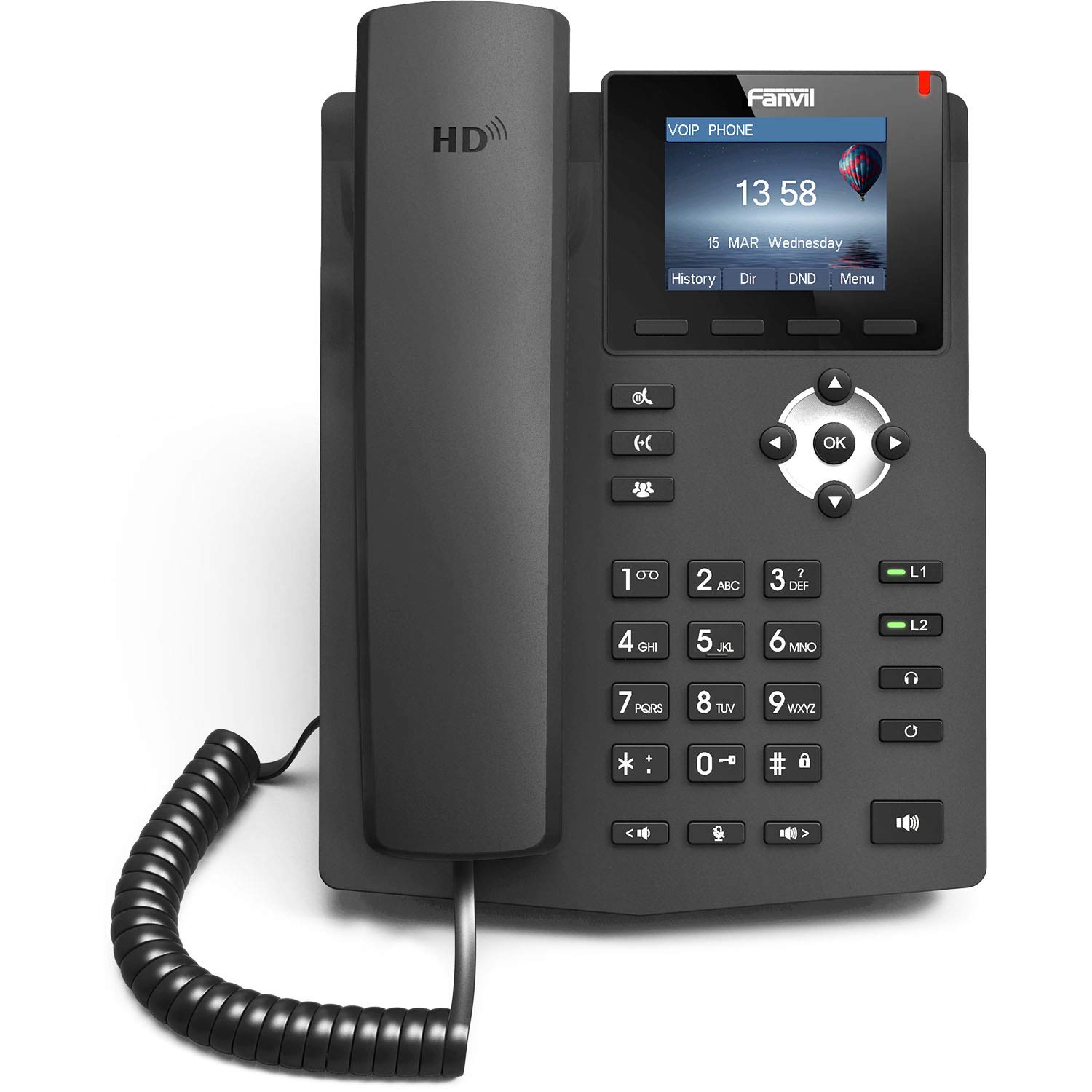 Fanvil X3SP Cornetta cablata 2linee LCD Nero telefono IP