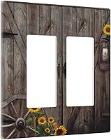 Vista 38 de Cubierta de interruptor de luz de 3 cuadrillas con diseño de flores azules púrpuras, cubierta de placa de pared de triple palanca, arbustos florales