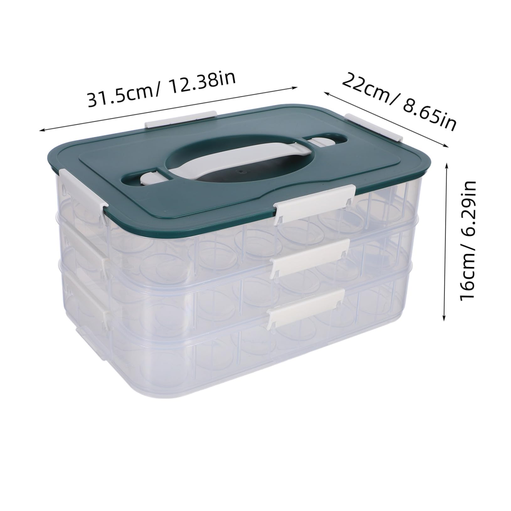 Stackable Eierbehälter Kühlschrank mit Deckel und Griff Eier Organizer für Eier für Kühlschrank und Küchenarbeitsplatte