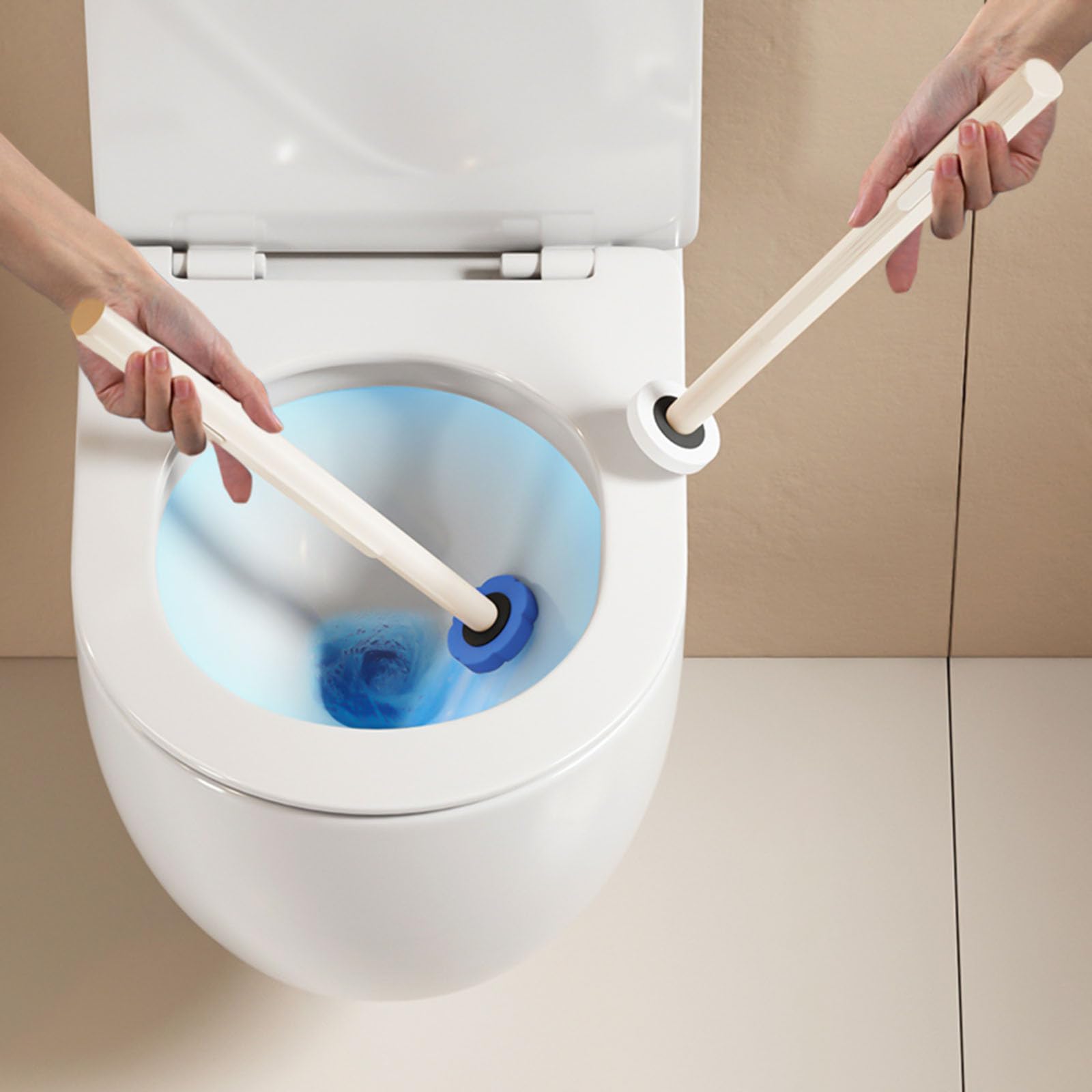 WC Schrubben Set mit Ersatzkopf Premium Badezimmer Zubehör für Haus und Hotel Gebrauch