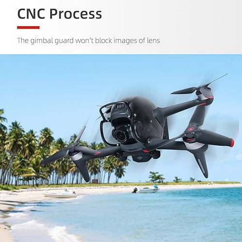 Miniatura 2 de Cámara FPV Drone y parachoques cardán, protector anticolisión, barra de protección de aleación de aluminio compatible con DJI FPV Drone (negro)