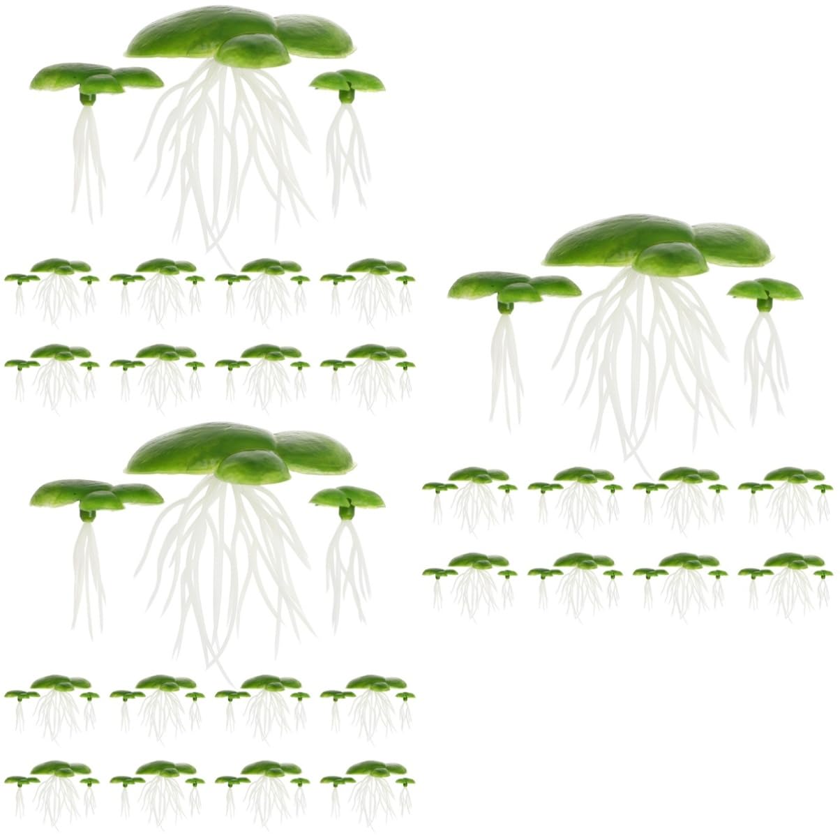 270pièces Plantes Aquatiques Artificielles Flottantes De Lentilles Eau pour Décoration Aquarium Ornements Verts Réalistes Idéals pour Poissons Et Terrariums