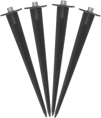KALLORY 4Pcs Durable Garden Light Rods Wind Resistant Solar Lamp Pole ...