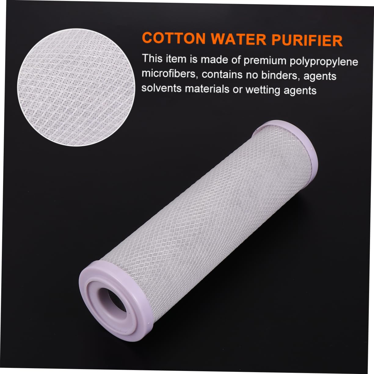 Filtro de Agua de Polipropileno y Carbón Activado para Purificador | Recambios para Filtros Agua, Caudal Amplio, Cartucho Reemplazable, Uso Doméstico, Formato