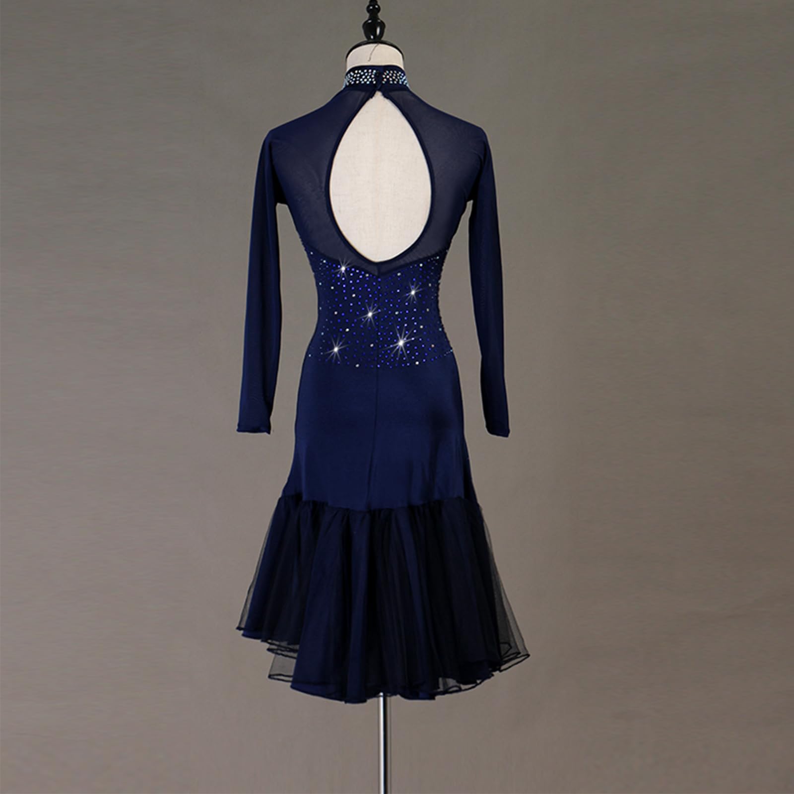 Kleid Damen Latein Tanzkleid Strass Pailletten Quaste Flapper Kleid Salsa Tango Ballsaal Tanz Kleider Tanzkostüm Schwarz Tanzkleidung Damen Latein Samba Kostüm Latein Kleid Mädchen