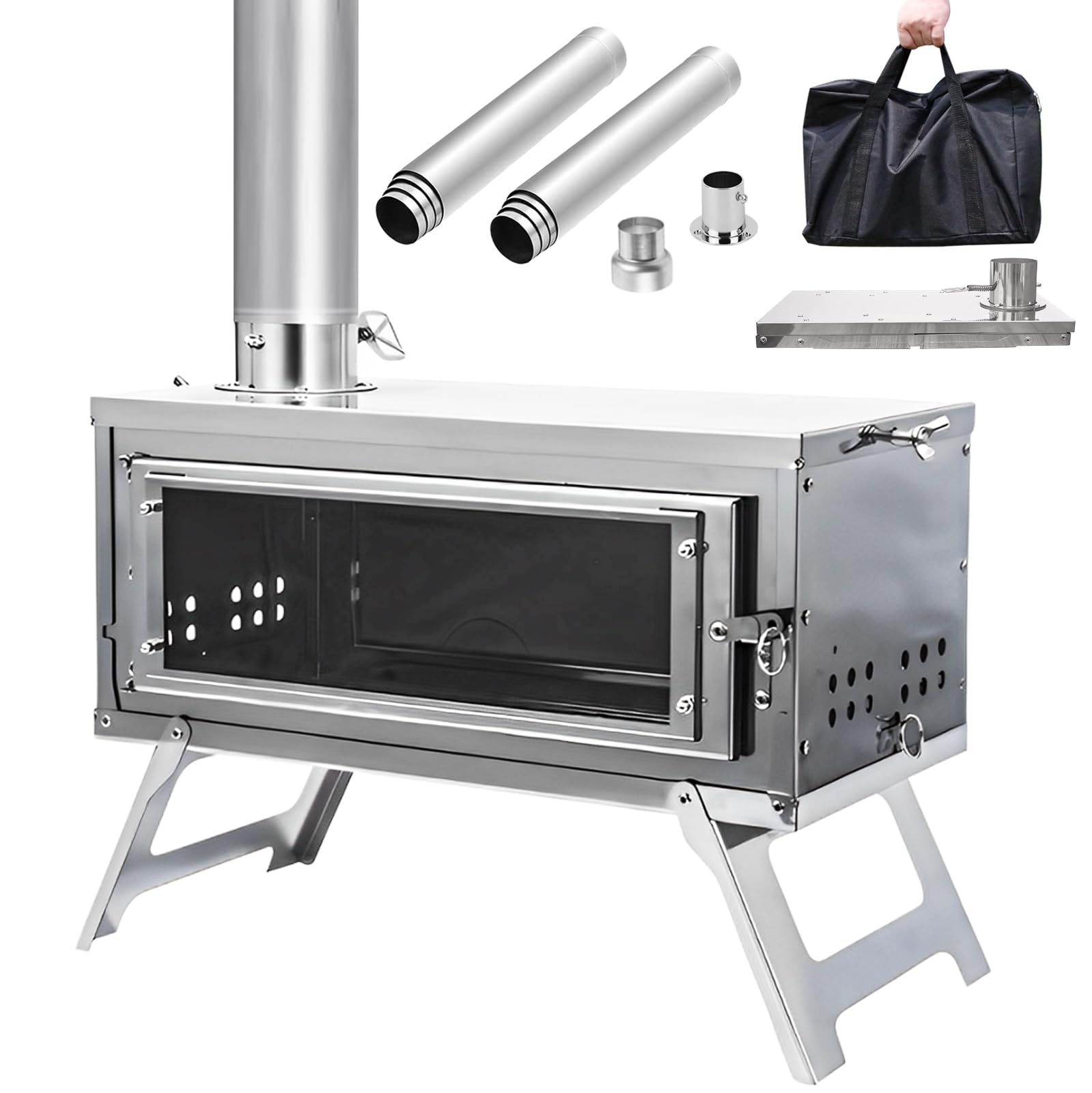 Camping Stove Hot Tent Stove-OZHOMY Ultralight Portable Camp Wood Camping Stove Hot Tent Stove-OZHOMY Ultralight Portable Camp Wood