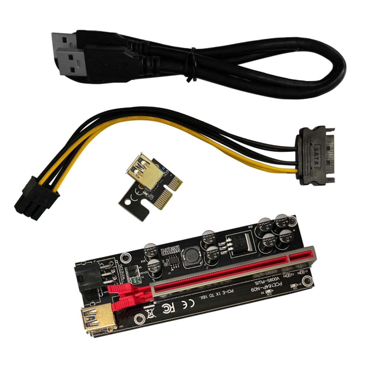 BELLIFFY 1set Pci-e Card Adapter to Extension Riser Pin Interface for Gpu High Stability Easy Installation Compatible Various Pci Express Systems