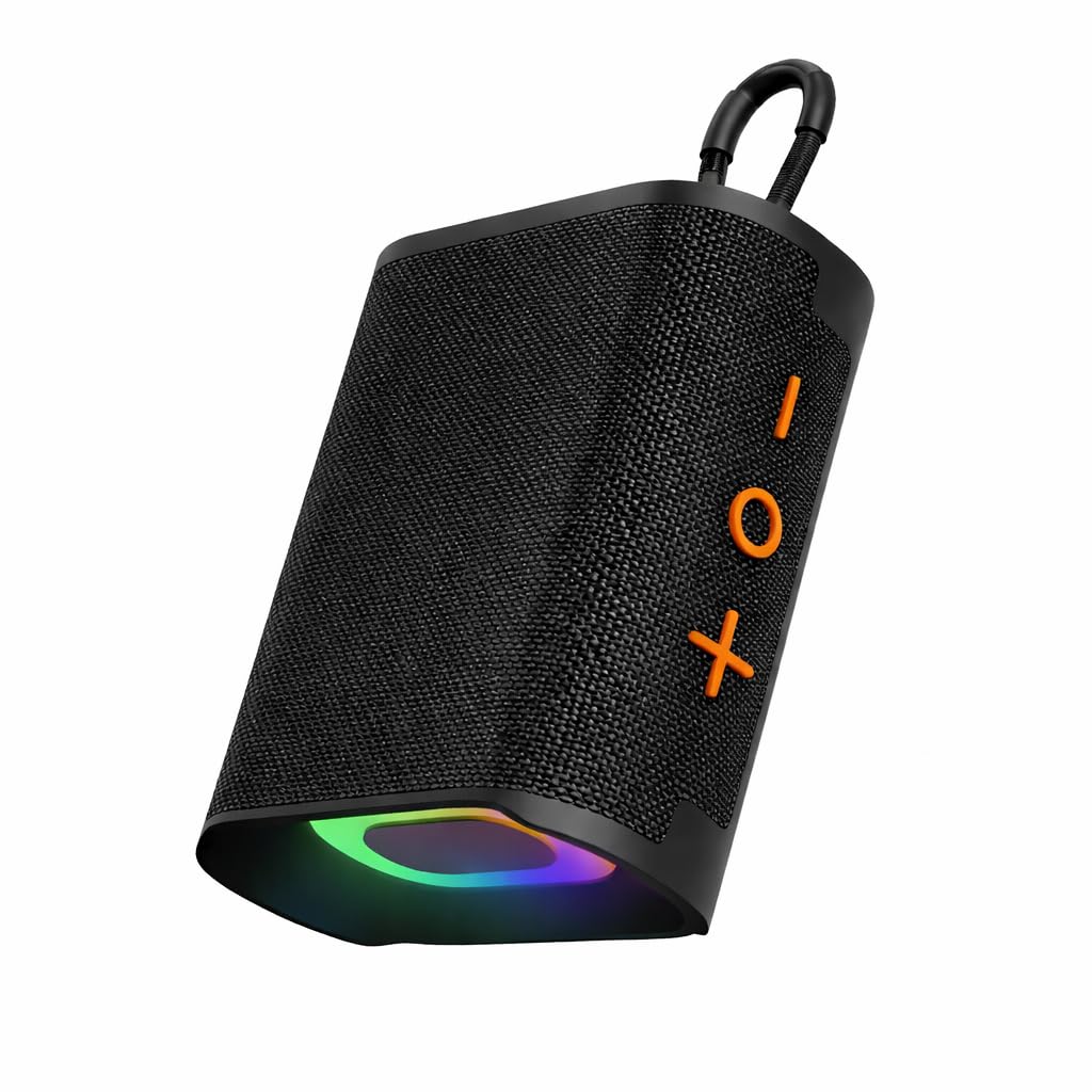 Caixa de Som Pequena Bluetooth Go 4 Pro 20W, Portátil, Super Bass,À Prova d'Àgua, IPX5, LED RGB USB/TF.Ideal Para Músicas,Festas,Esportes e Uso Diário(Preto)