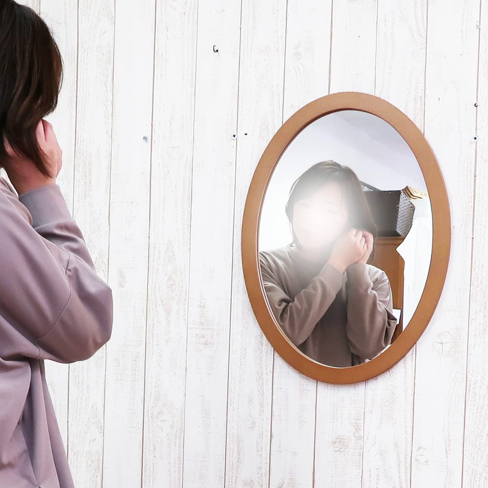 Amazon.co.jp: 鏡 壁掛け 楕円形 45×60 オーバル ミラー ウォール