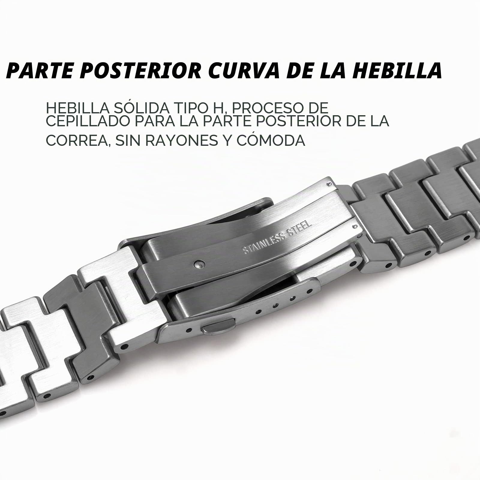Correa de Reloj de Metal Compatible con GM-5600, Pulsera para Hombre Compatible con G-SHOCK GM5600B de Acero Inoxidable de Liberación Rápida