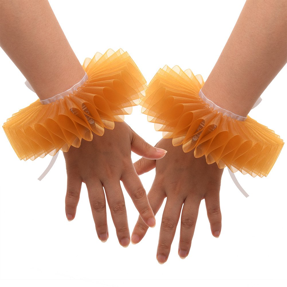 GRACEART Elizabethan Wrist Ruffs Ruffled Cuff Arm Bands For Fancy Dress (J) — image 1