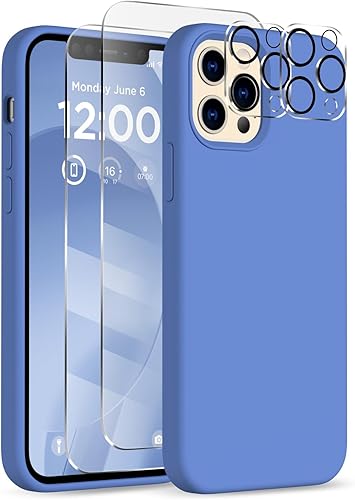 Miniatura 16 de Funda para iPhone 12 Pro Max, 2 protectores de cámara + 2 protectores de pantalla, funda protectora de silicona de cuerpo completo a prueba de