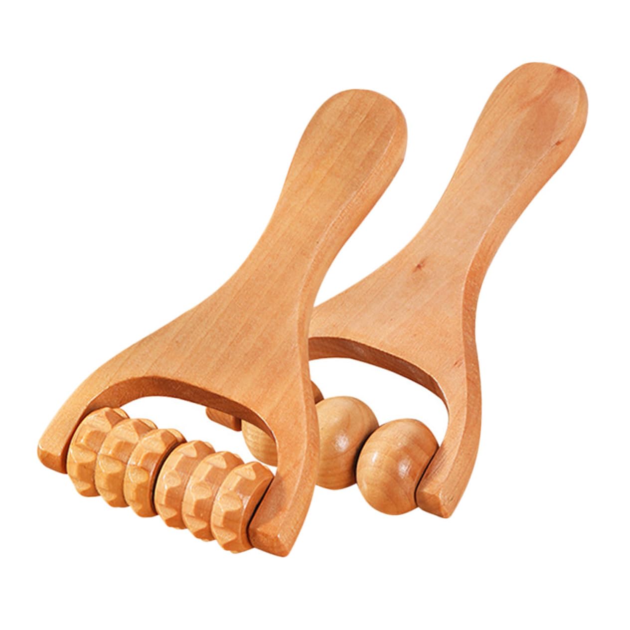 5 Series Rodillo De Masaje De Madera De Aliviar Tensión Muscular Y Circulación Uso Casa Y Yoga 2 Piezas X 5