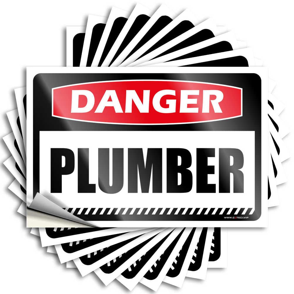Bumper Kitchen Decorations Easy Apply | Danger Plumber New Case Peel and Stick(6X9CM)