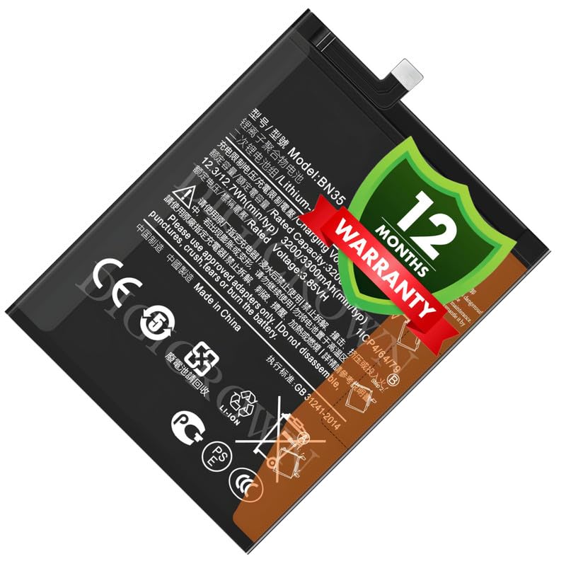 Image of Original BN35 Battery Compatible for Xiaomi Redmi 5 - (3300mAh) - 1 Year Warranty DF7