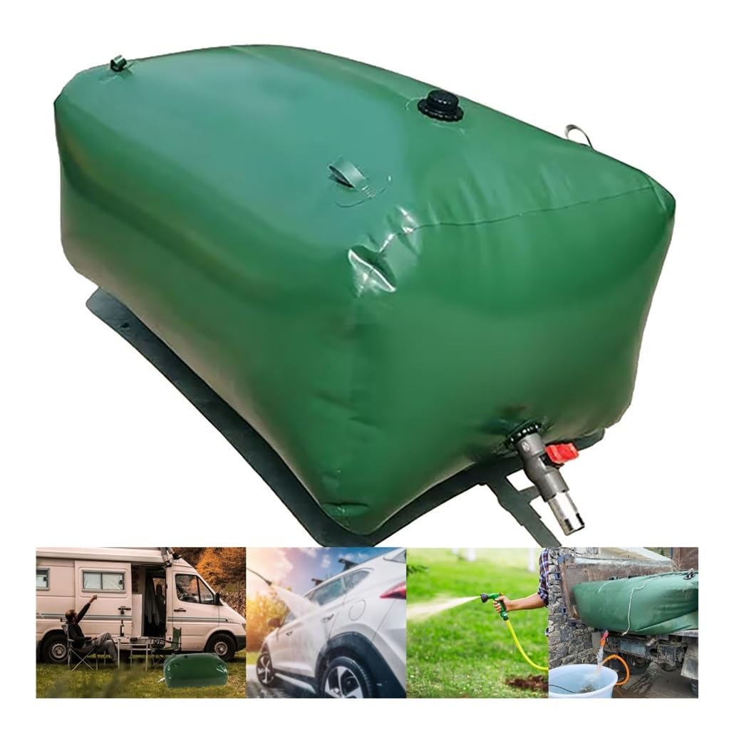 Borsa per Serbatoio d'Acqua Pieghevole - Contenitore per Acqua Pieghevole da 20 Litri e 1070 galloni con valvole e Kit di Troppo Pieno per Camper, prevenzione incendi, irrigazione (4000 l/10