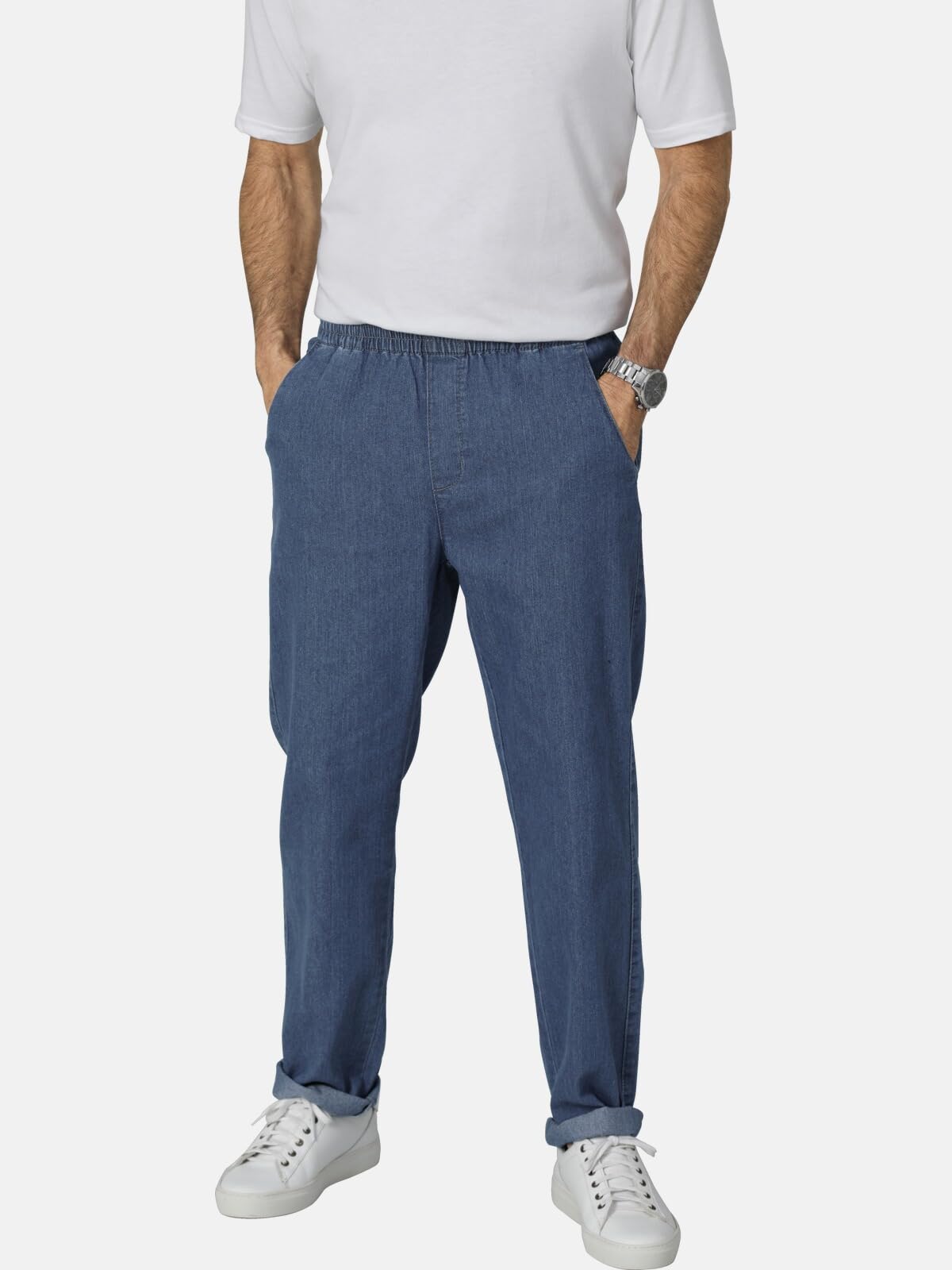 BABISTA Herren Schlupfjeans Vientto | bequeme Jeans ohne Knopf – Komfort-Hose mit elastischem Bund, Stretch-Qualität
