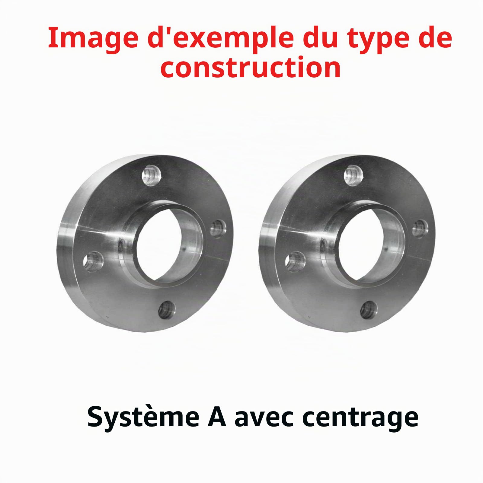 TA Technix 4101-10P Élargisseur de voie 20 mm 4 x 100 pour M12 x 1,5, cercle de boulonnage 56,6 mm avec certificat UE 10 mm par côté avec centrage