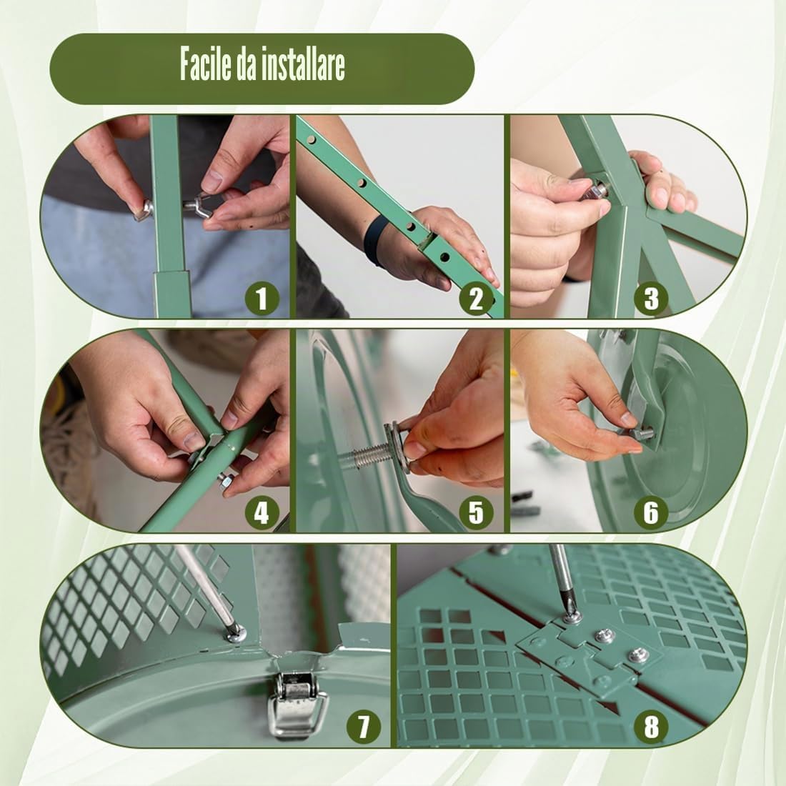 Rullo Spargitore 75L Acciaio Semi Concime per Prato/Giardino Verde Multiuso | Rete Metallica Antiruggine, Tamburo Uniforme per Semina, Separa Particelle, Manico Ergonomic, per Giardino, Pendii, Piani