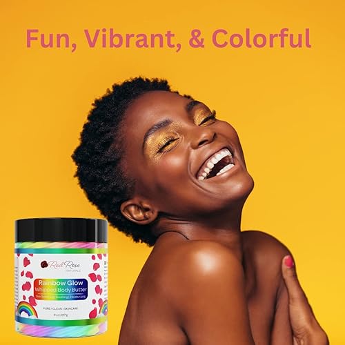 Miniatura 6 de Red Rose Naturals Mantequilla corporal Whipped Rainbow Glow de 8 onzas manteca de karité hidratante