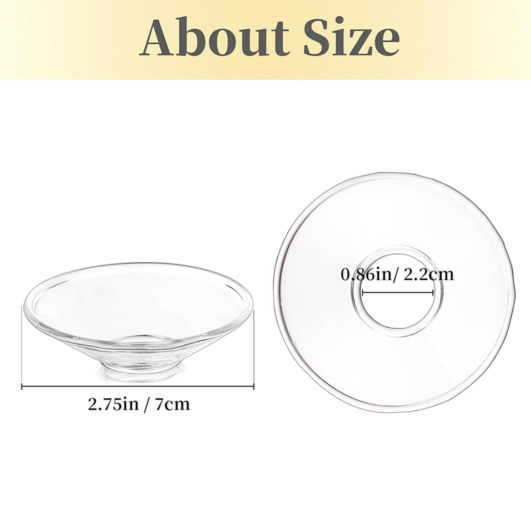 Bobèches en Verre pour Bougeoirs, 24 Pièces, Protège-Bougies, Anneaux pour Bougies Coniques, Récupérateur de Gouttes de Bougies.